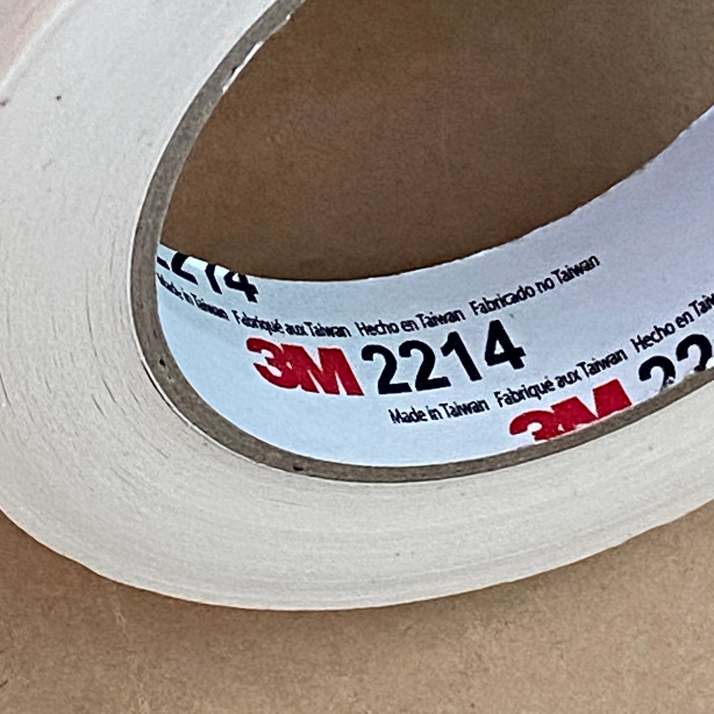 3M Paper Masking Tape 2214, White Soft Thin