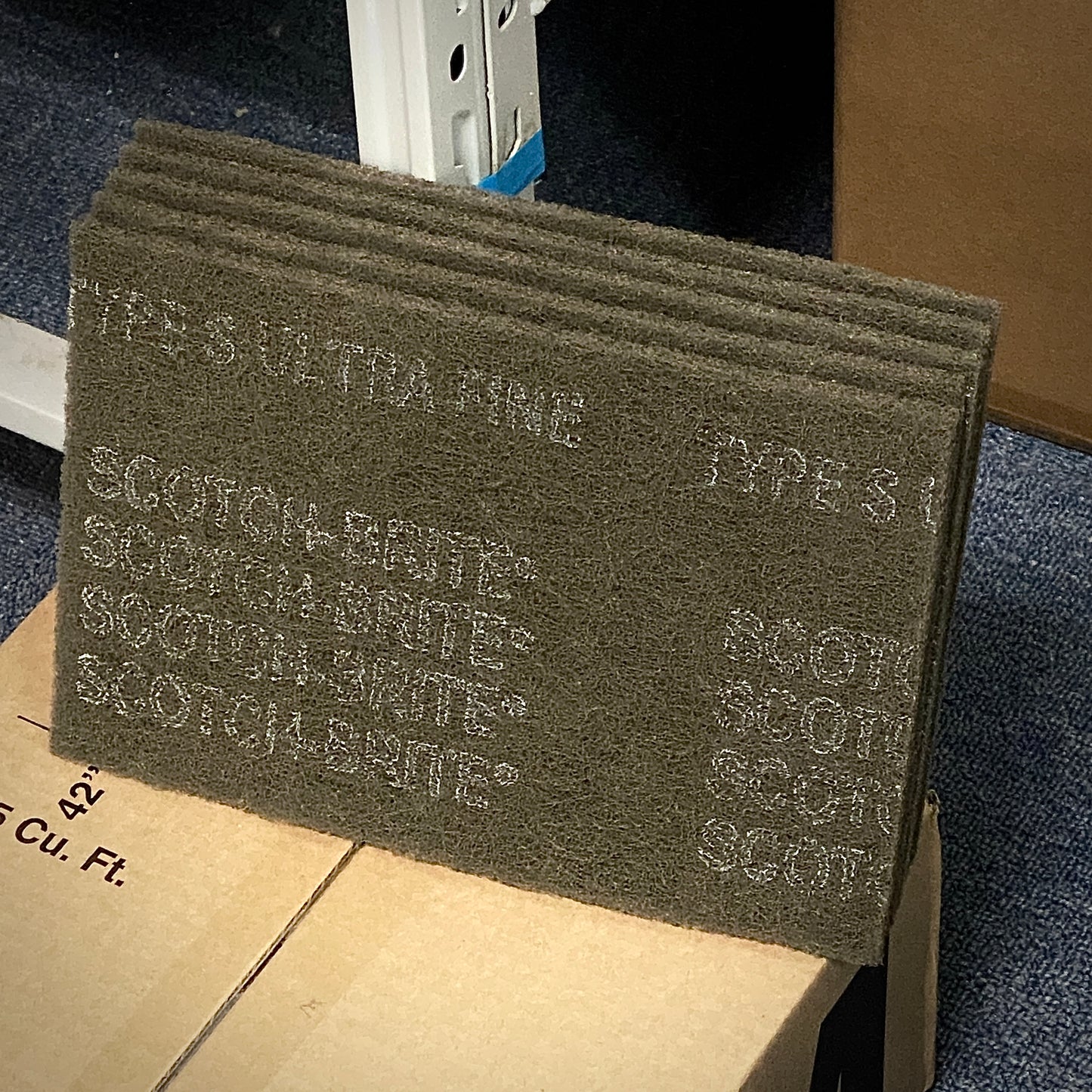 48 ea/Case Bulk, 3M Scotch-Brite Hand Pad 7448 SiC Ultra Fine, Gray, 6 in x 9 in