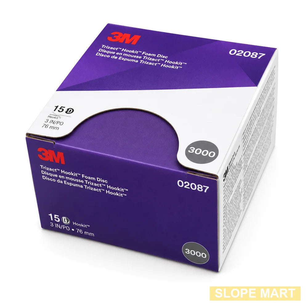 15 Discs, 3M Trizact Hookit Foam Disc 02087, 3 in 3000 grit