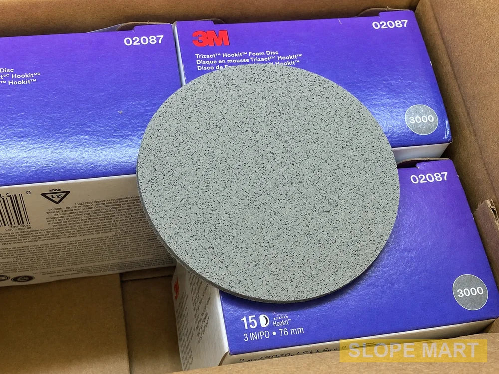15 Discs, 3M Trizact Hookit Foam Disc 02087, 3 in 3000 grit