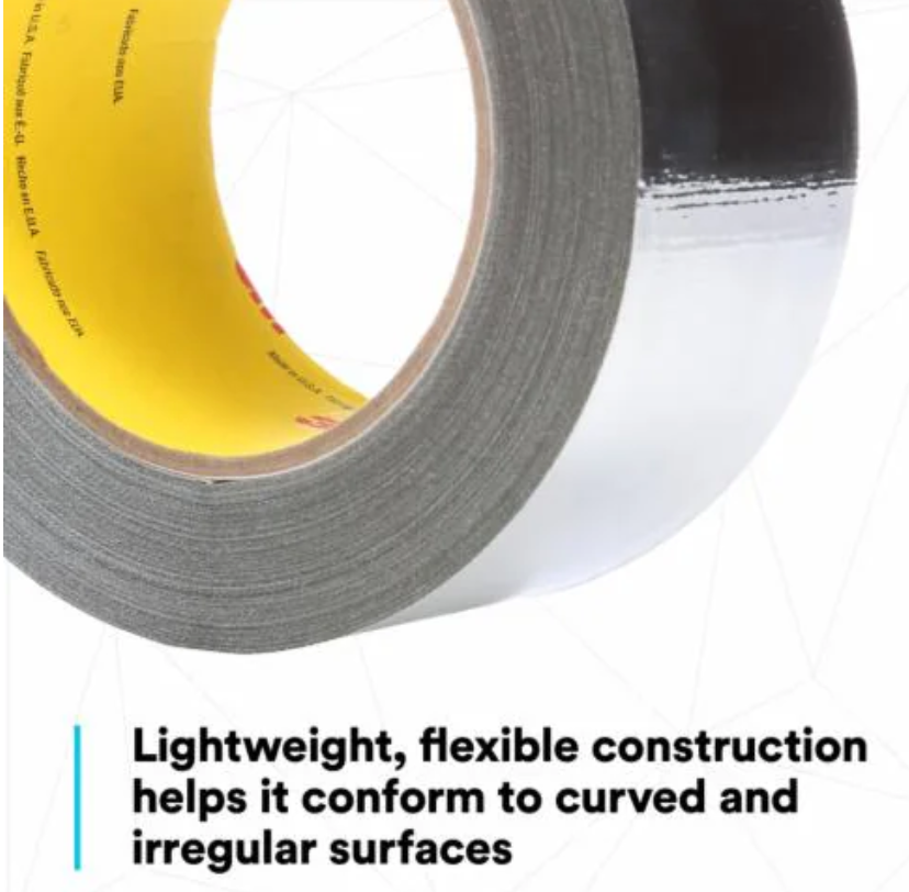 3M High Temperature Aluminum Foil Glass Cloth Tape 363, 36 yd, 7.3 mil