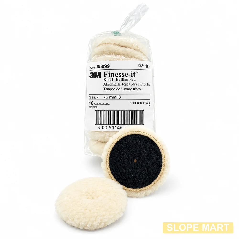 3 in, 3M 85099 Finesse-it Wool Polishing Buffing Pad