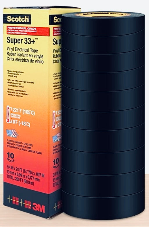 3M Scotch Super 33+ Vinyl Electrical Tape, 7 mil