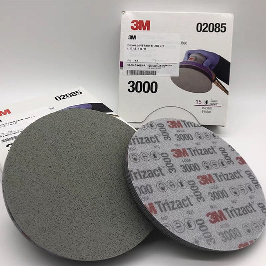 02085 | 3M Trizact Hookit Foam Disc, 6 in, 3000 grit, 15 discs