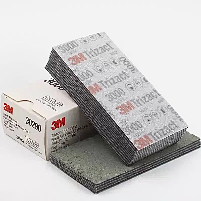 15-pcs Carton, #3000, 3M 30290 Trizact Hookit Foam Sheets, 2-3/4 in x 5-1/2 in