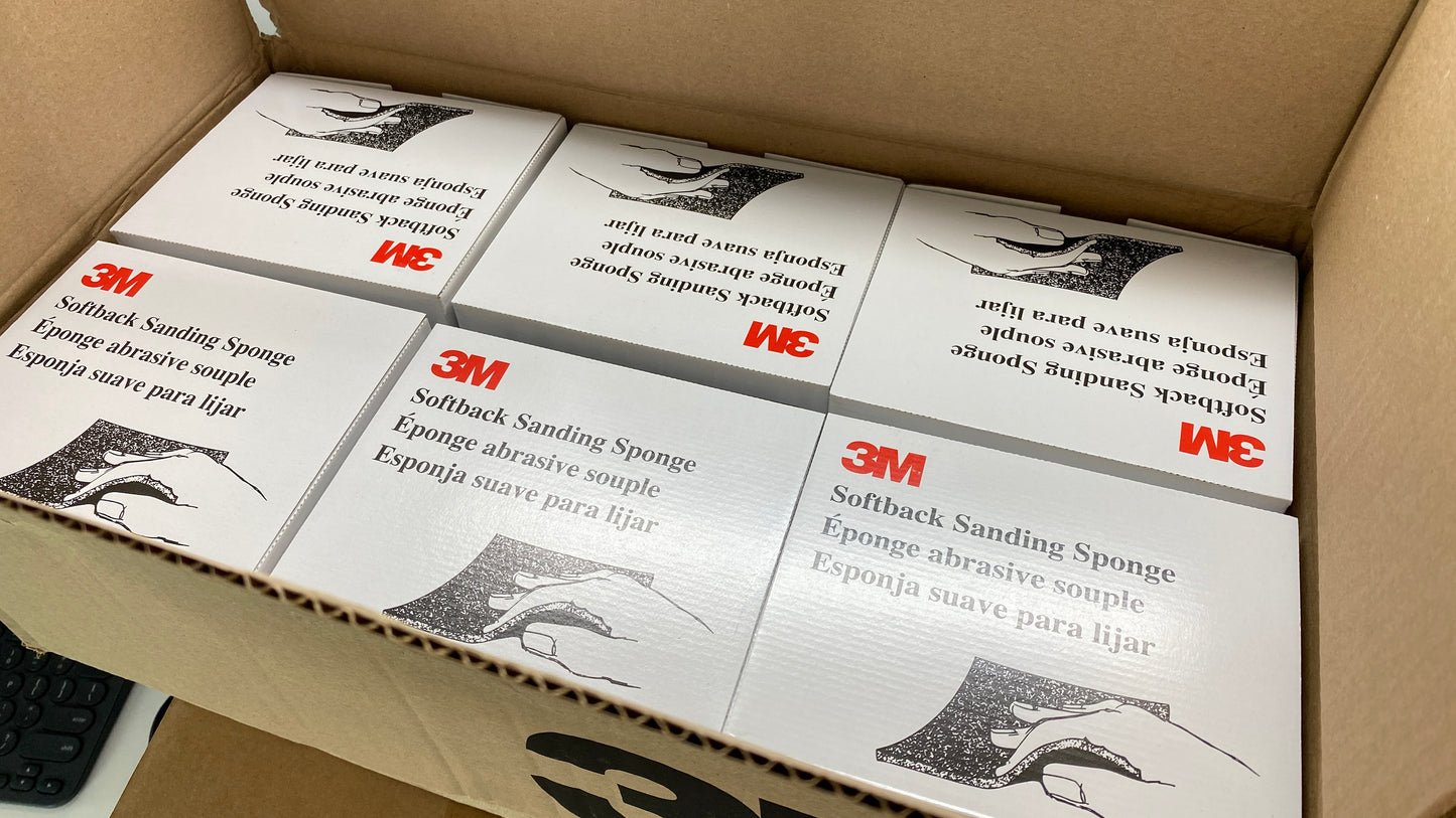 20-PK, 3M Flexible Sanding Sponge 02602, Aluminum Oxide, Super Fine (Grit 500-600)