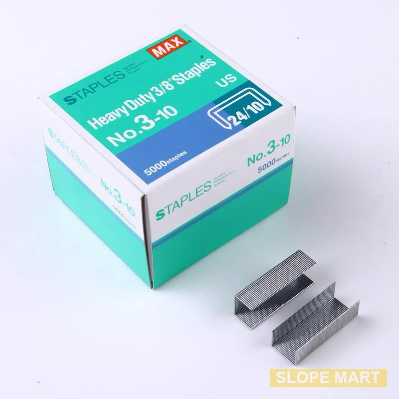 Max Heavy-Duty Flat Clinch 3/8" Staples No.3-10 - 5000