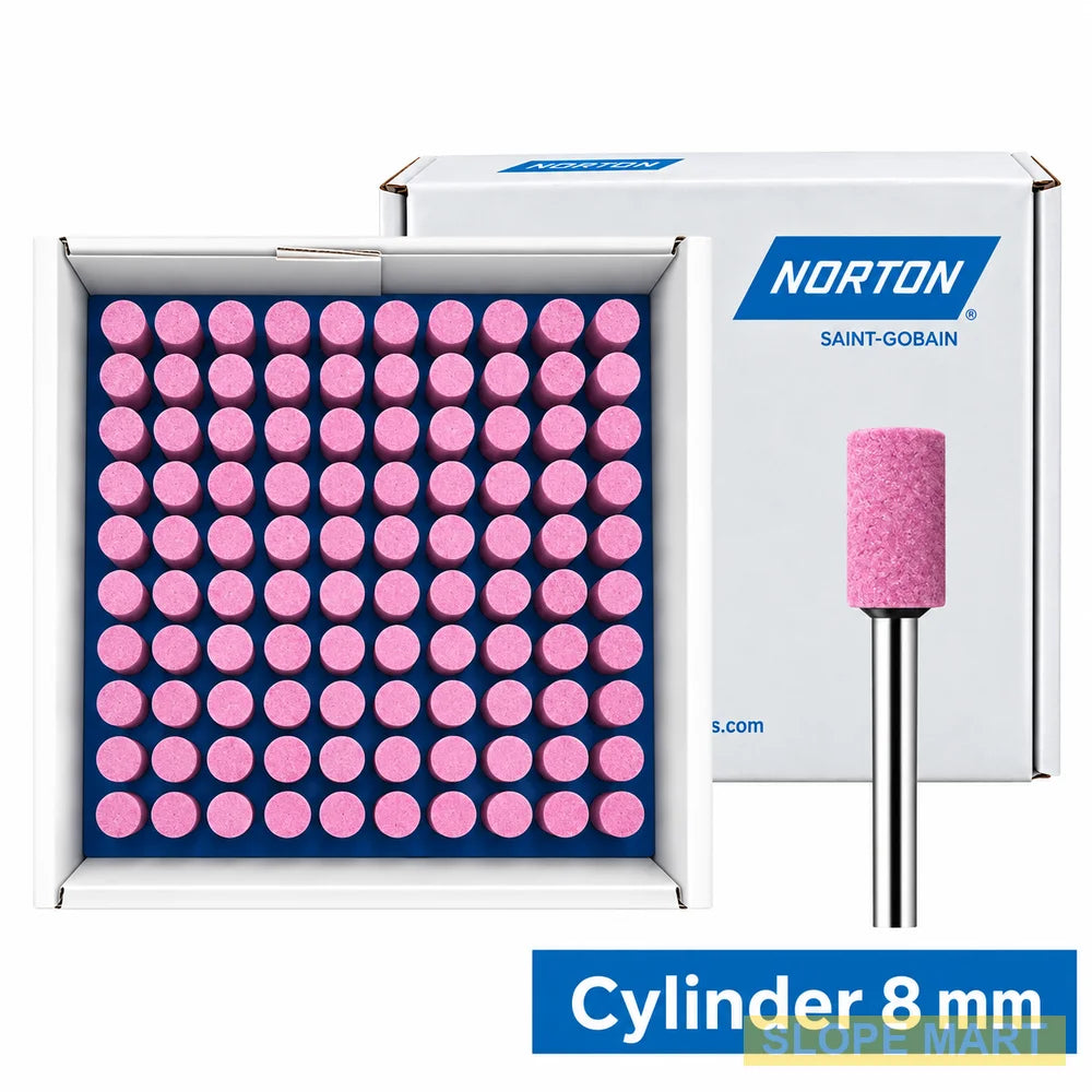 100-pk, 8 mm (5/16") Norton SGA Industrial Chainsaw Sharpening Grinding Stone Bits
