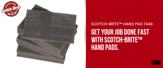 48 ea/Case Bulk, 3M Scotch-Brite Hand Pad 7448 SiC Ultra Fine, Gray, 6 in x 9 in