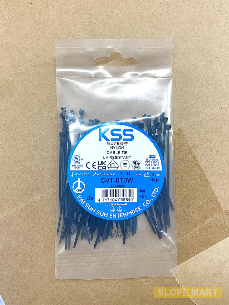 KSS Nylon-66 Ultra-thin Cable Ties CVT-070