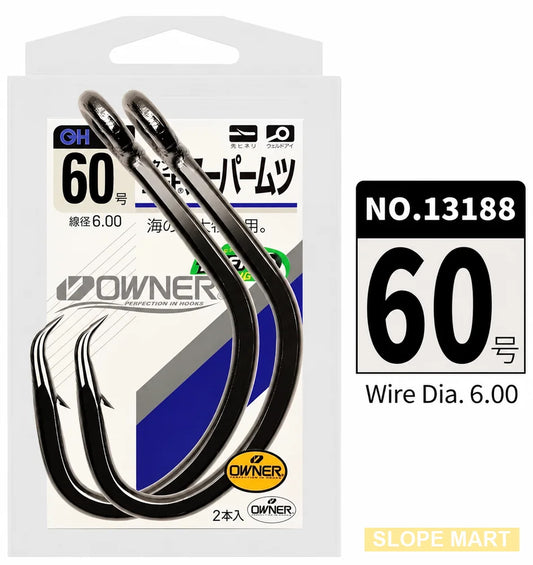 No. 60, Japan OWNER 13188 Heavy-duty Tough Super Mutsu Fishing Hook