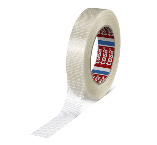 Tesa 4591 Transparent Packing Cross Filament Bundling Tape, 55 yd.